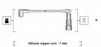 MAGNETI MARELLI 941045300517 -  Комплект проводов зажигания